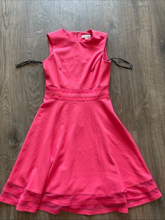 Calvin Klein Dresses & Skirts - Calvin Klein Girls' Hot Pink Sleeveless Fit-and-Flare Dress